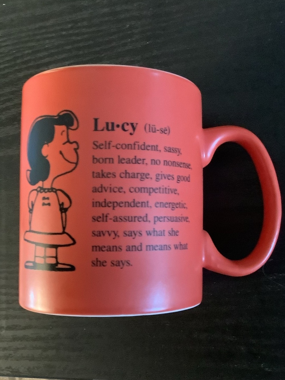 Vintage Hallmark Mug Lucy NAME Character Ceramic Mug Charlie Brown